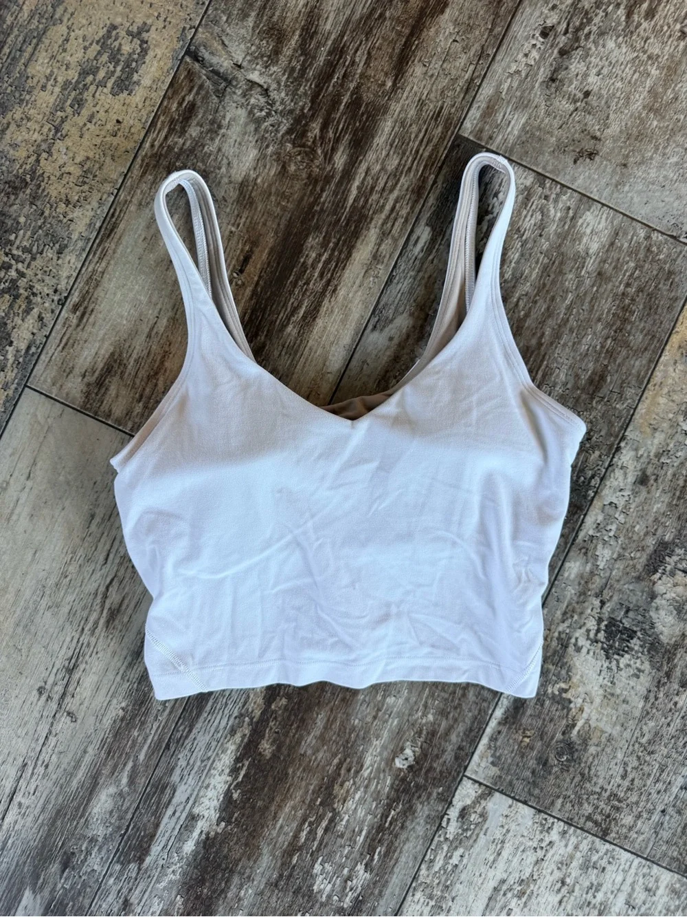 2 for $30 sale: Lululemon white align tank / longline sports bra - 6